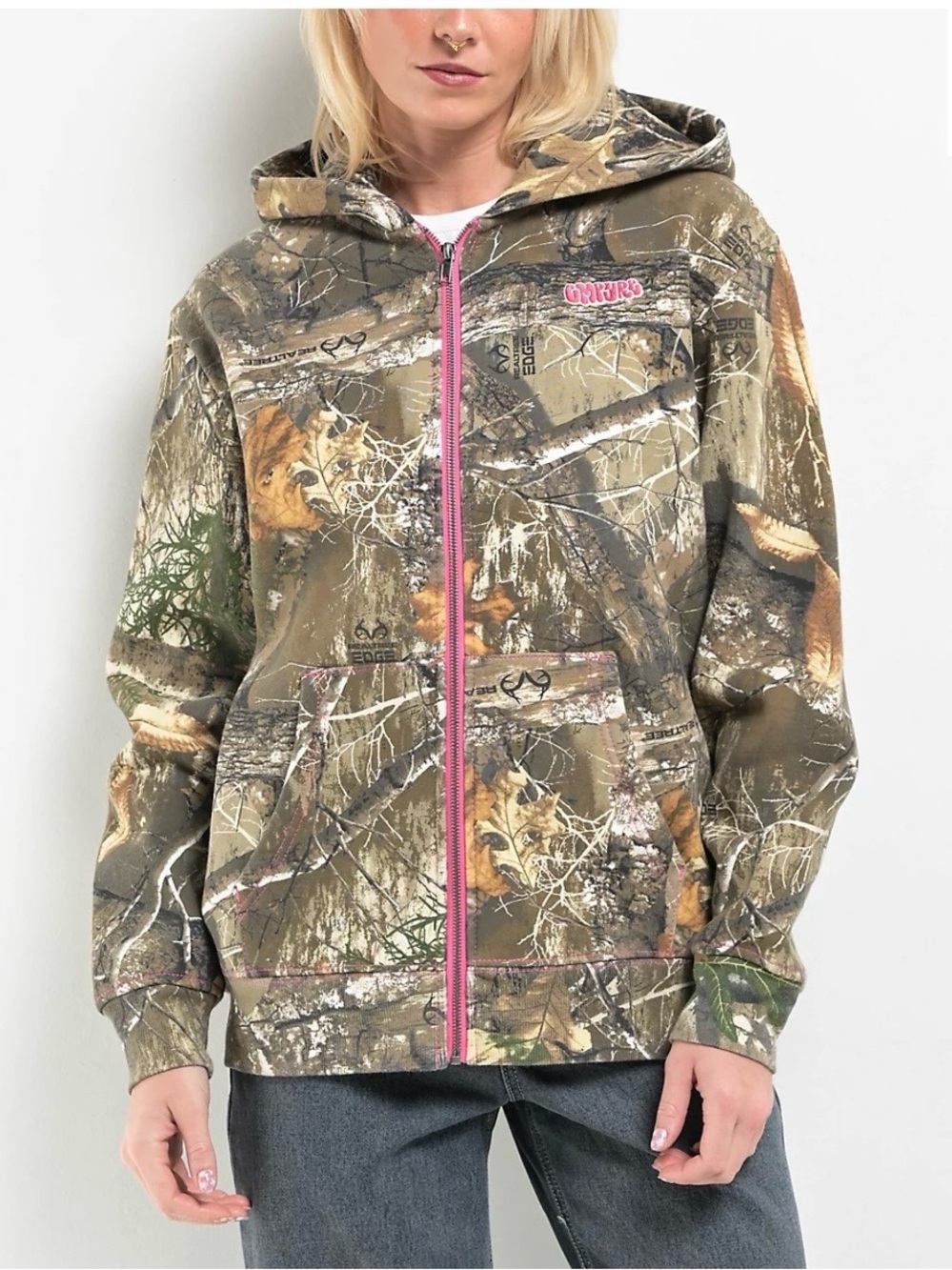 Empyre x Realtree EDGE Colors Pink Zip Hoodie Sz M